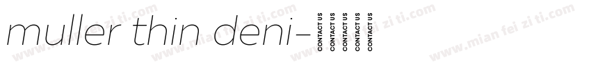 muller thin deni字体转换